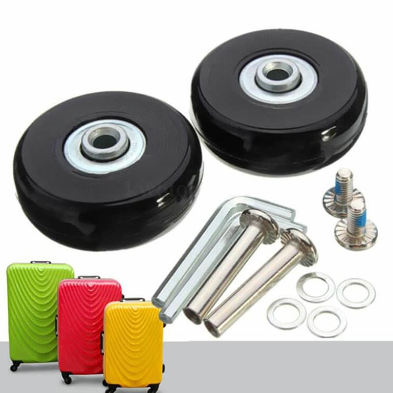 Silent luggage travel case swivel wheel repair parts and accessories, including suitcase components.