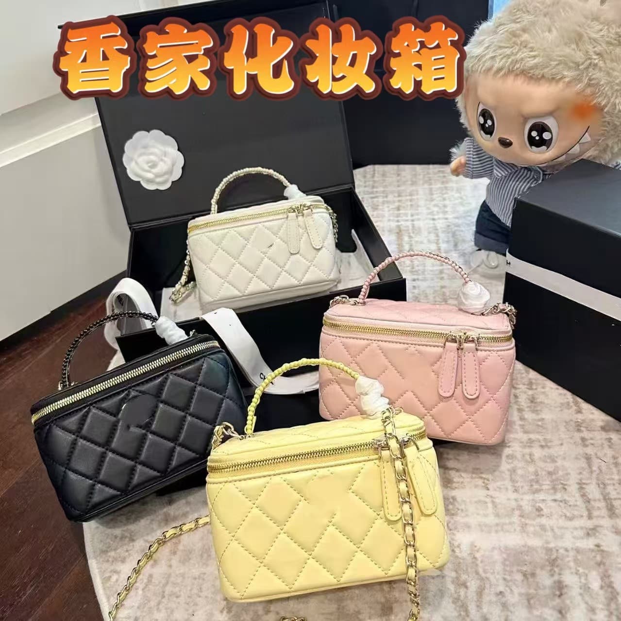 New Trendy Genuine Leather Cosmetic Bag Fashionable Versatile Crossbody Bag Multifunctional Large Capacity Box Bag