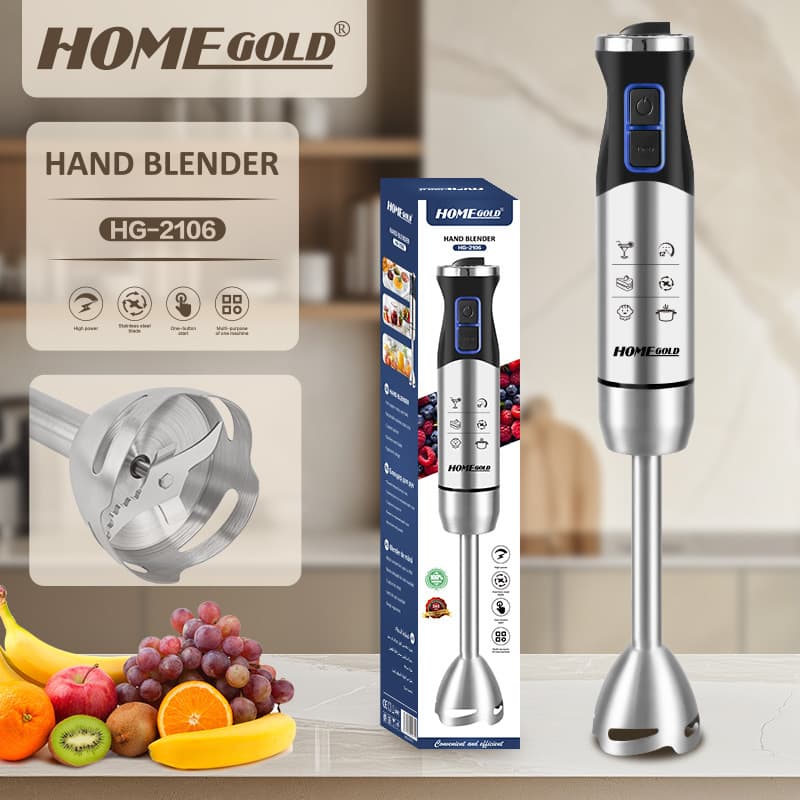 Household Electric Immersion Blender Juicer with Stainless Steel Blade, Baby Food Maker, Multifunctional Hand Blender for Cross-Border Ecommerce