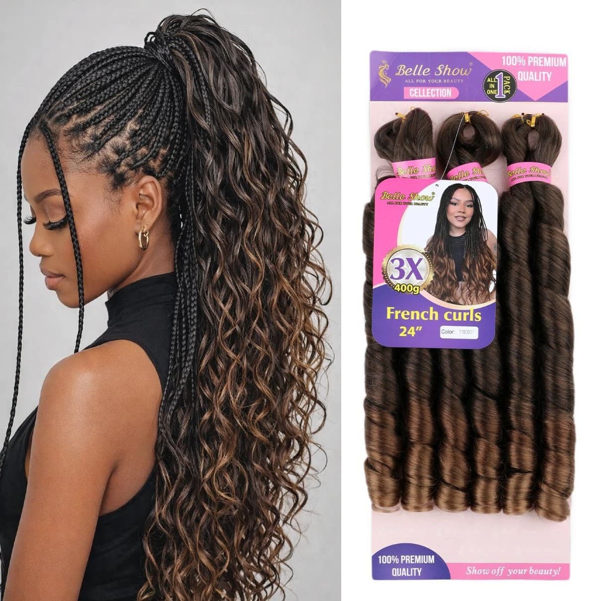 Cross-border Synthetic Low-Temperature Curly Large Roll 24-Inch 3X Set Curly Tube Synthetic Hair Wig Wholesale Hot-Selling in Europe and America