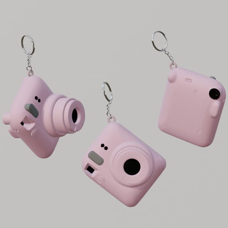 Simulation Instant Camera Keychain Pendant Mini Camera Portable Ornament Creative Mini Camera Keychain
