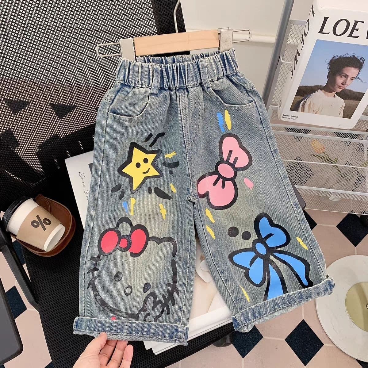Girls' Pants Autumn 2026 New Stylish Baby Casual Pants Spring and Autumn Wide-Leg Pants Children's Straight-Leg Jeans