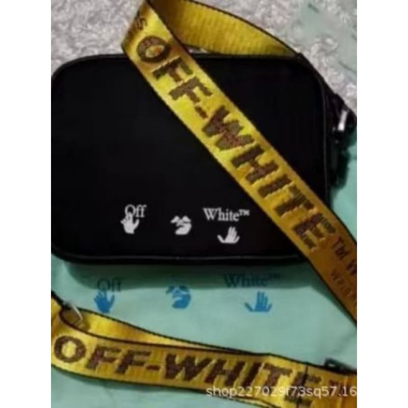 New Cross-border OW Camera Bag OFFWHITE Casual European and American Small Square Bag Crossbody Bag Outdoor Camera Bag Phone Bag