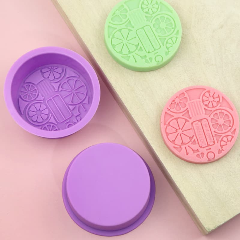 Xunwei In Stock Cake Mold Handmade Soap Mold Single Round Doterra Silicone Pudding Mold DIY Baking Mold
