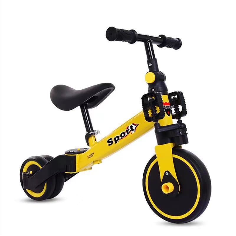 Kids Multi-functional Tricycle Balance Bike for Boys and Girls, Airless Tire Riding Toy, Baby Walker Bike for Cross-border Sales