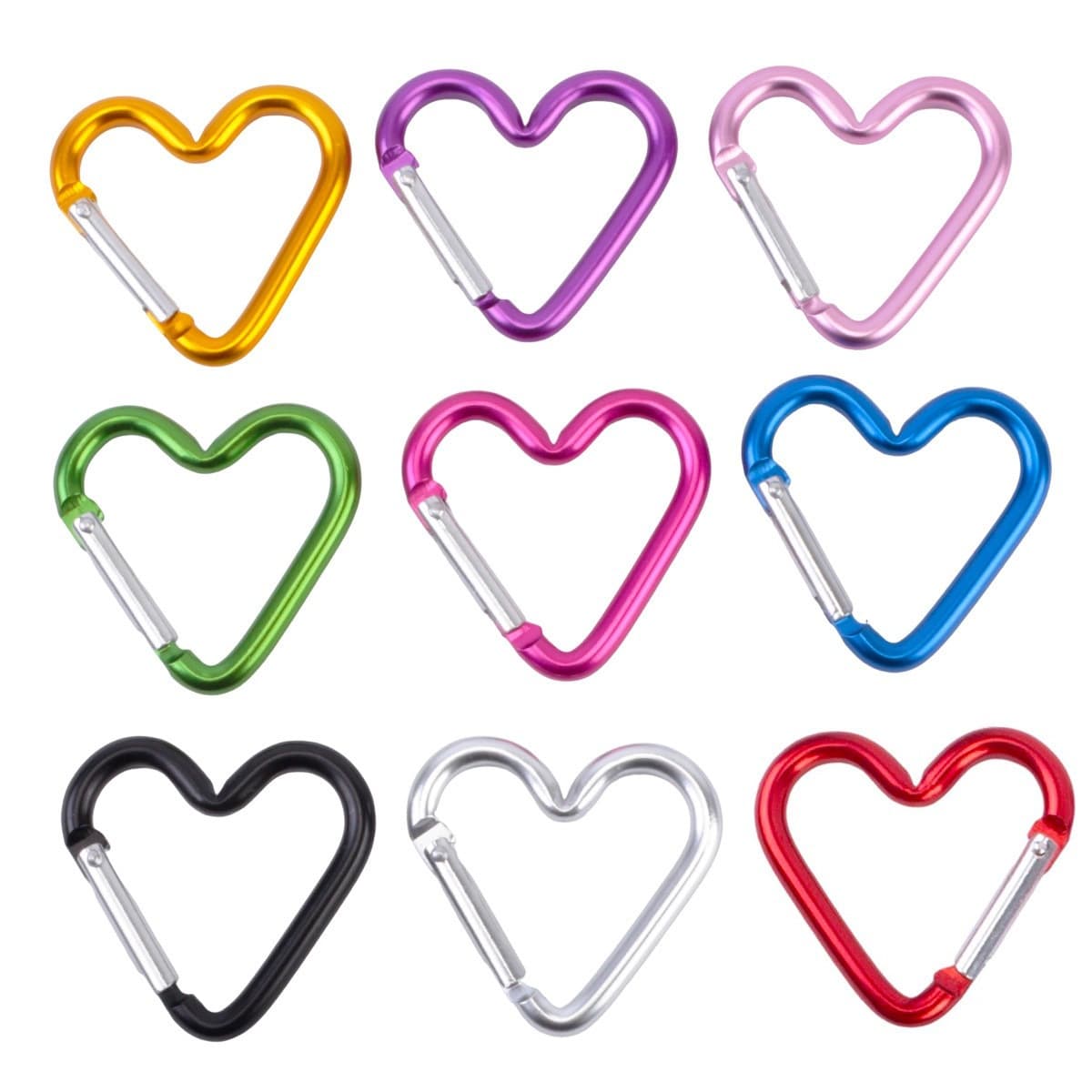 Factory Wholesale Love Carabiner DIY Children's Clothing Buckle Small Bag Mini Heart-Shaped Hook Heart Carabiner