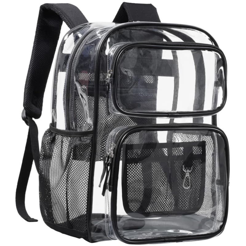 In Stock Amazon New Large Clear Backpack, Heavy Duty PVC Transparent Backpack for College Work