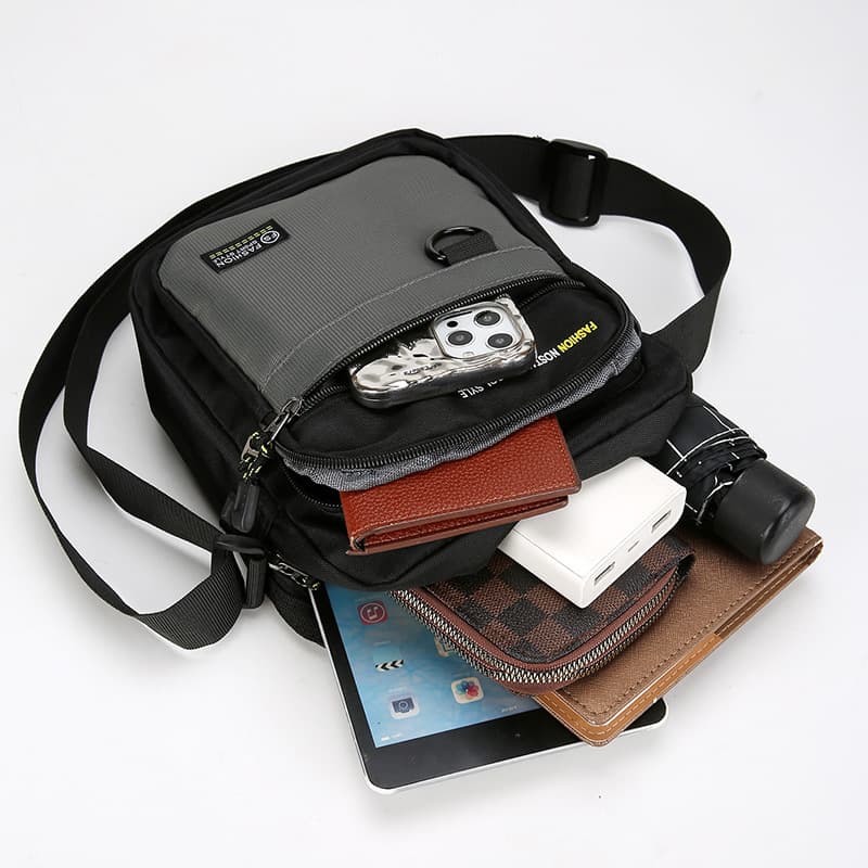 New Crossbody Bag for Men, Minimalist Oxford Cloth, Men's Commute Casual Small Crossbody Bag, Large Capacity, Water-Resistant, Wear-Resistant Shoulder Bag