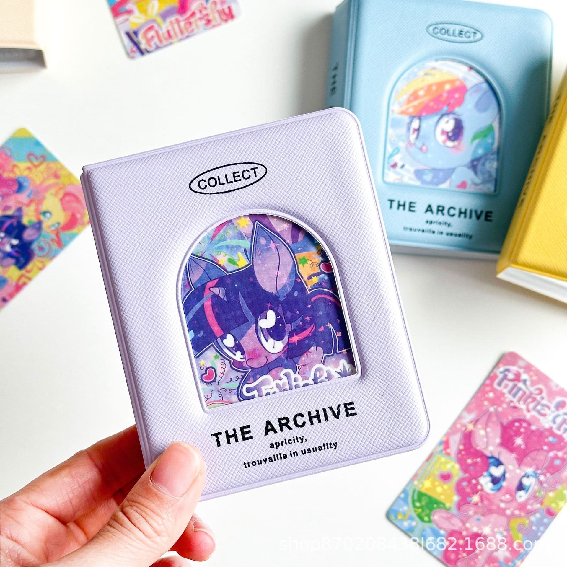 Ins Window Cut Out Mini 3inch Photo Album Polaroid Storage Plug-In Photo Card Holder Small Card Collection Album