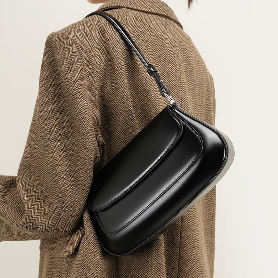 Bags 2025 Autumn Winter New Trendy Women's Crossbody Bags, Genuine Leather, High-End Fashion, Versatile Shoulder Bags, Underarm Saddle Bags