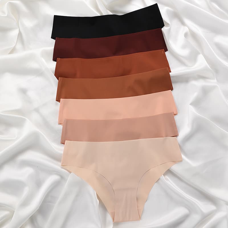 Women's Sexy Ice Silk Seamless Quick-Dry Breathable One-Piece Triangle Panties XXL XXXL for European and American Markets