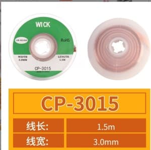 Original Desoldering Braid Solder Wick for Cleaning Solder Joints, Removing Solder Residue, Desoldering PCB Pads, 2015 Desoldering Braid