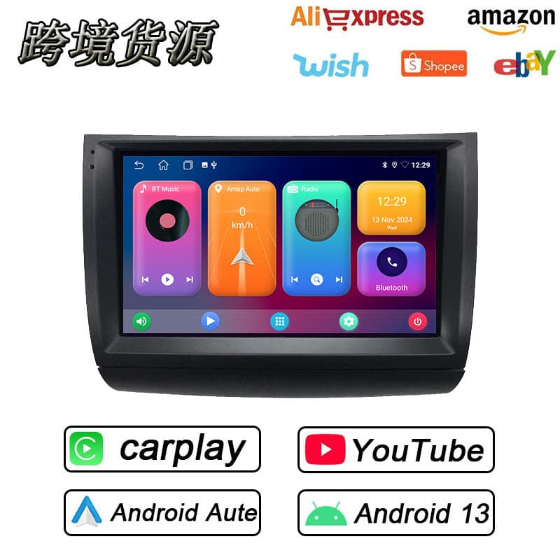 Android Large Screen Bluetooth Navigation GPS Reverse Camera Carplay for 2003-2009 Toyota Prius