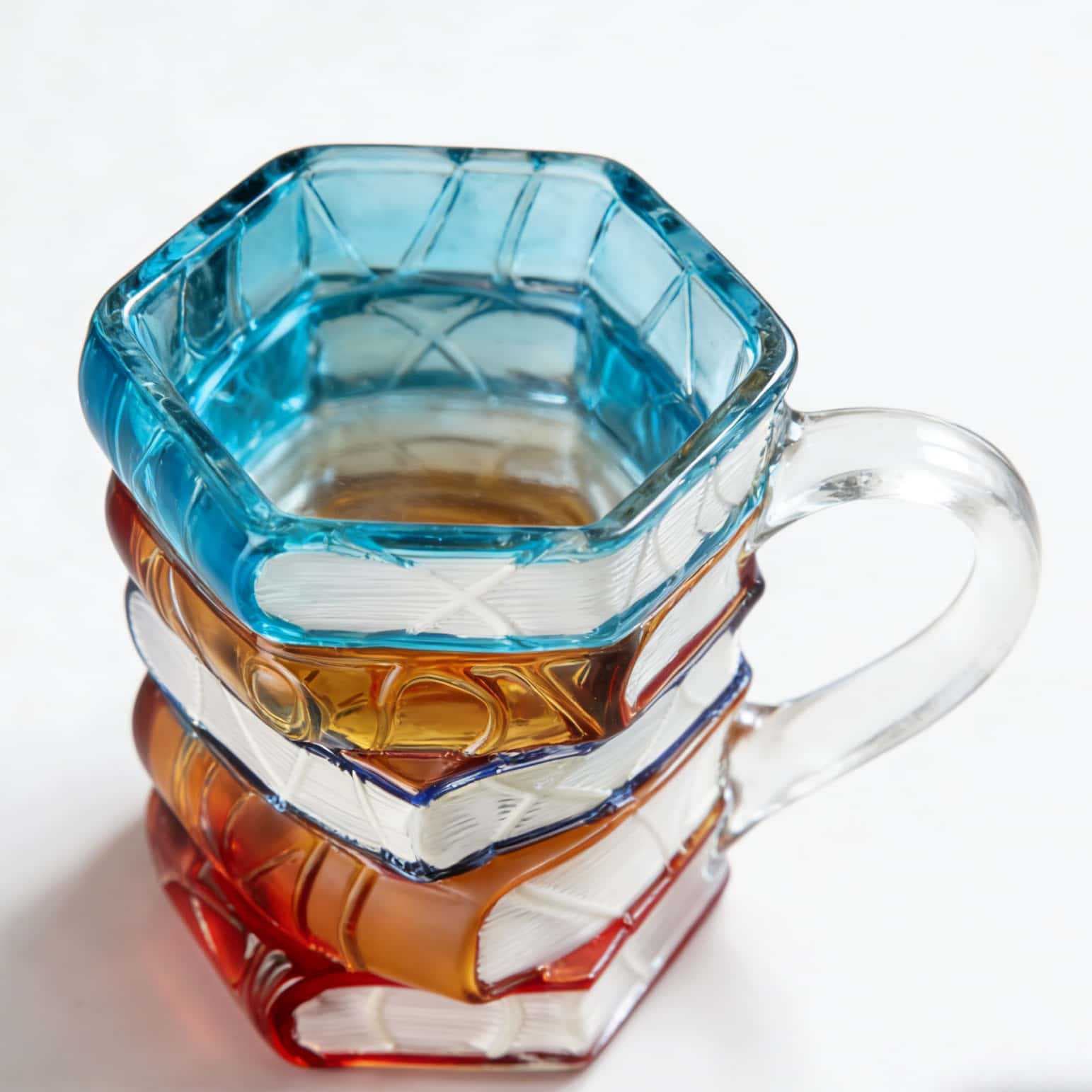 Cross-border Best-selling 3D Book-shaped Mug, High-quality Hand-painted Glass Cup, Home Coffee Cup, Book Cup
