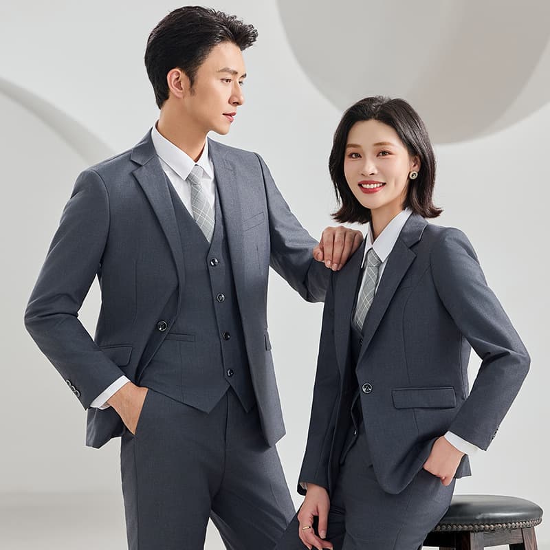Men's Korean Slim Fit Suit Set for Work, Group Uniform, Groomsmen, Business Formal Blazer