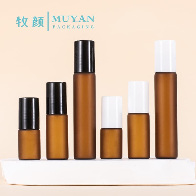 3ml 5ml 10ml Rolling Ball Bottle, Brown Oil Bottle, Transparent Rolling Ball Bottle, Sample Bottle, Sub-packaged Glass Bottle, Frosted Spot