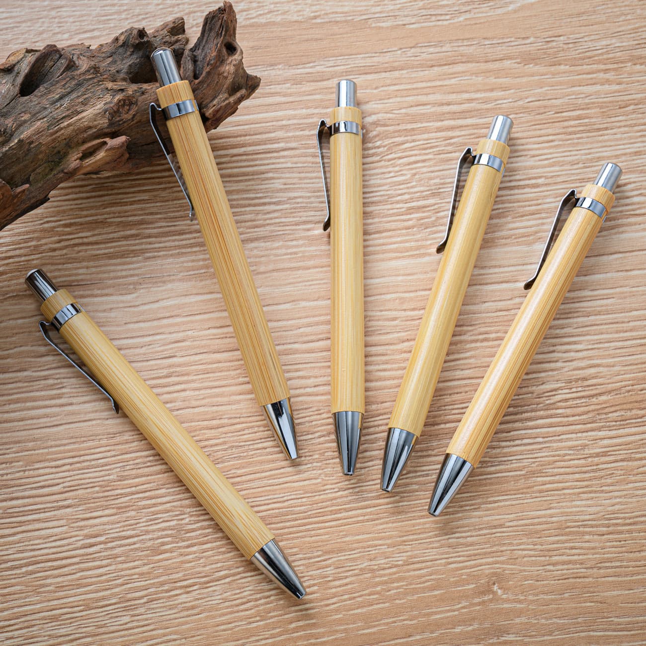 Bamboo Pen Wholesale Stock, Bamboo Wood Material Promotional Ballpoint Pen, Custom Logo Printing Gift Pen, Retractable Bamboo Pen