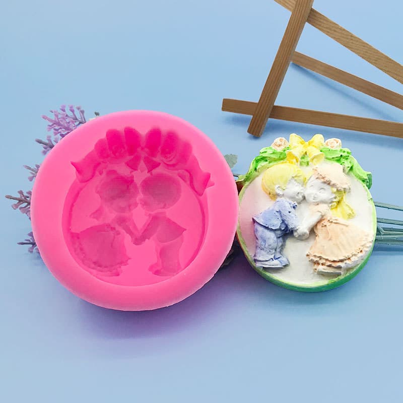 DIY Wedding Couple Soap Mold Silicone Mold Cake Mold Handmade Soap Mold Plaster Ornament Mold