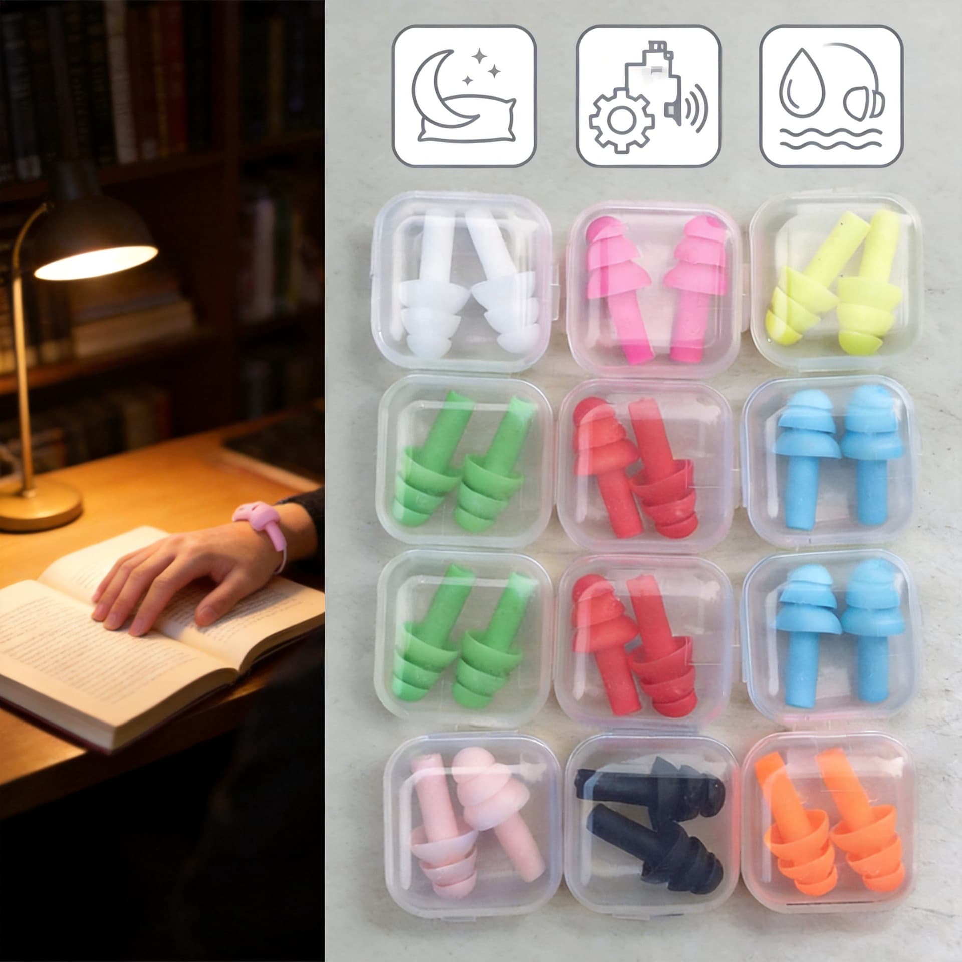 Christmas Tree Shaped Anti-noise Earplugs Snoring Prevention Soundproofing Swimming Study Sleeping Earplugs