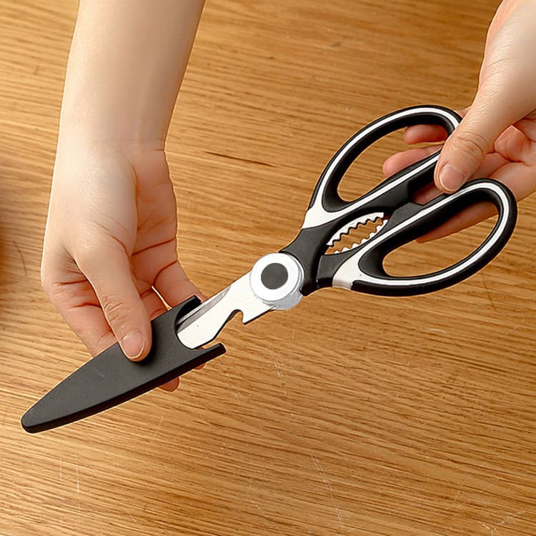 Fish Bone Panda Scissors Multi-functional Stainless Steel Heavy-Duty Duck, Fish, and Poultry Bone Food Scissors, Kitchen Nut Cracking Shears