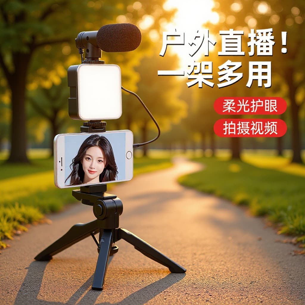 Live photography fill light desktop makeup photo recording video lighting multi-functional portable beauty legs pocket light