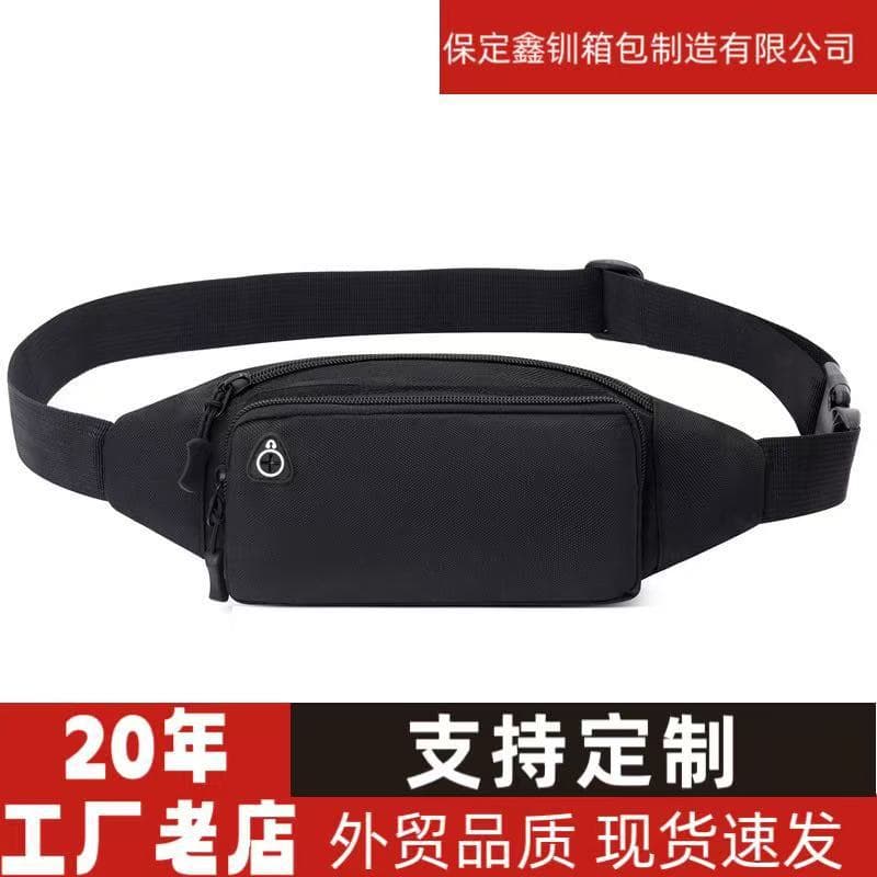 Multifunctional outdoor casual canvas waist bag new sports running mobile phone chest bag men's waterproof business cashier bag