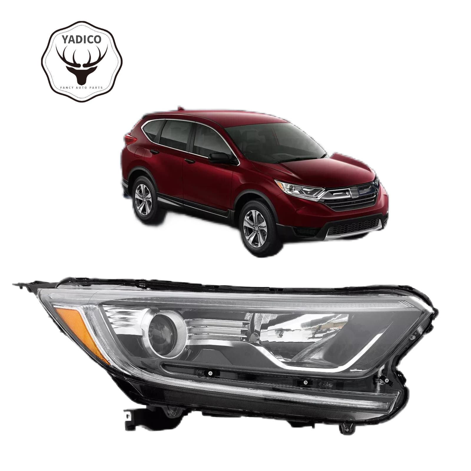 Compatible with Honda CRV Front Combination Headlight Assembly US Version OE 33100-TLA-A01 2017+ Headlight