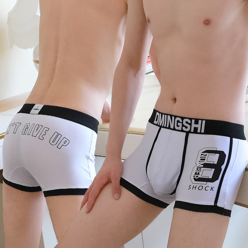 Men's Cotton Boxer Briefs, Fashionable and Trendy, Plus Size, Breathable and Comfortable, Korean Style Sexy Shorts