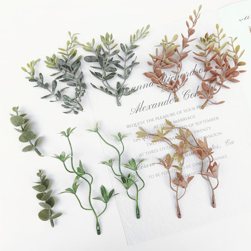 Artificial greenery aquatic plants, DIY forest-style floral materials, wedding corsages, bouquets, handcraft accessories, plant materials