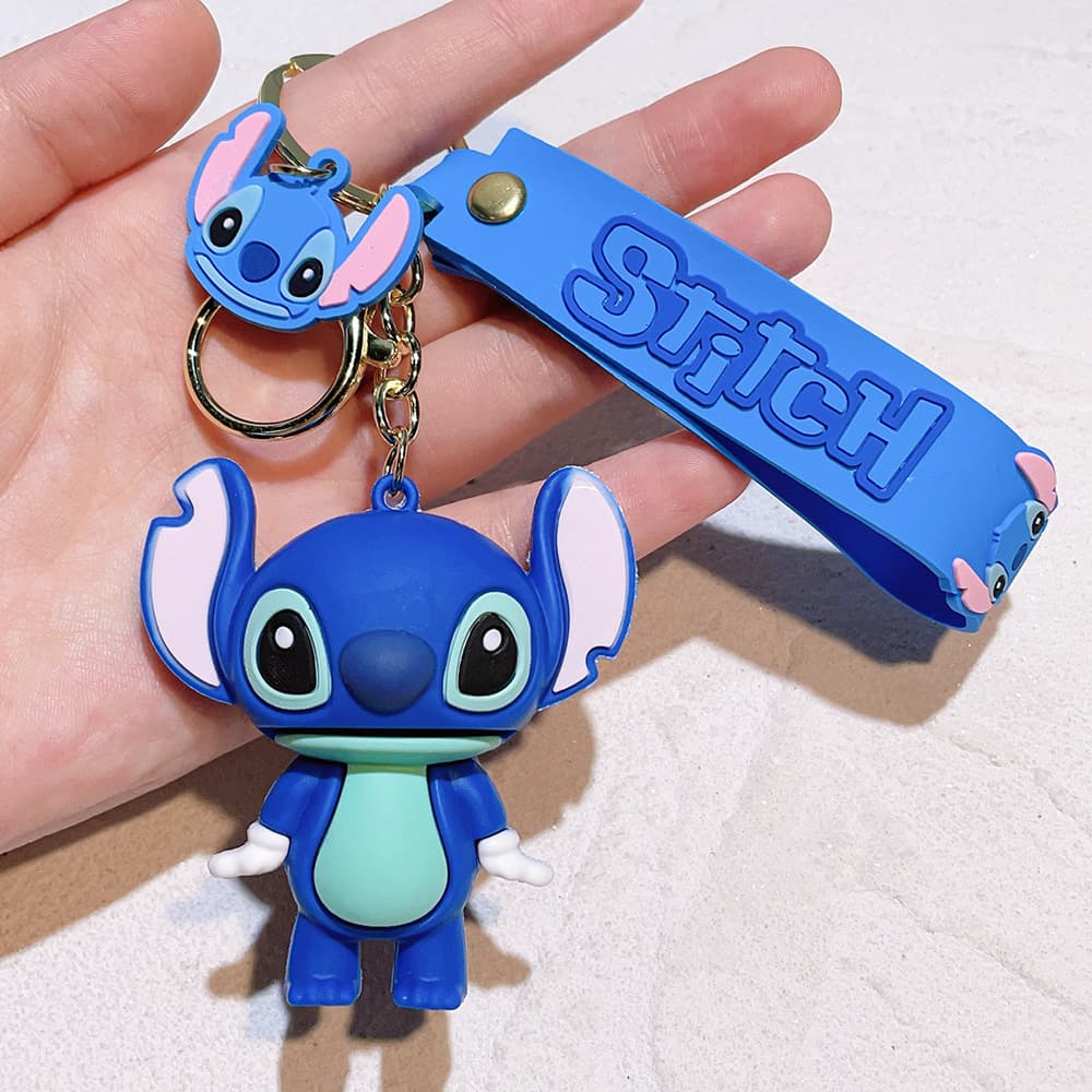 100 Styles Classic Stitch Figure Keychain Accessory PVC Claw Machine Holiday Gift Charm