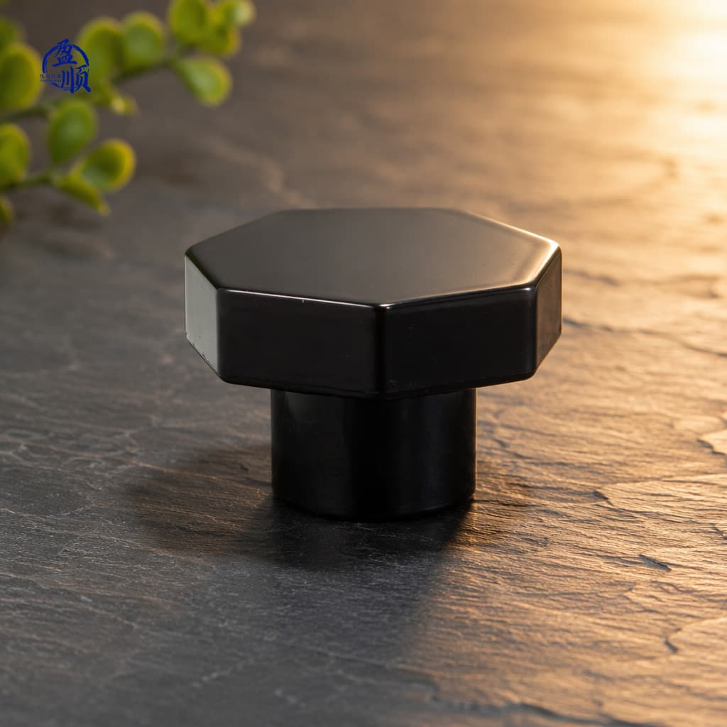 Black Hexagonal Perfume Bottle Cap Matte Black ABS Square Perfume Bottle Cap In Stock Wholesale Supports LOGO