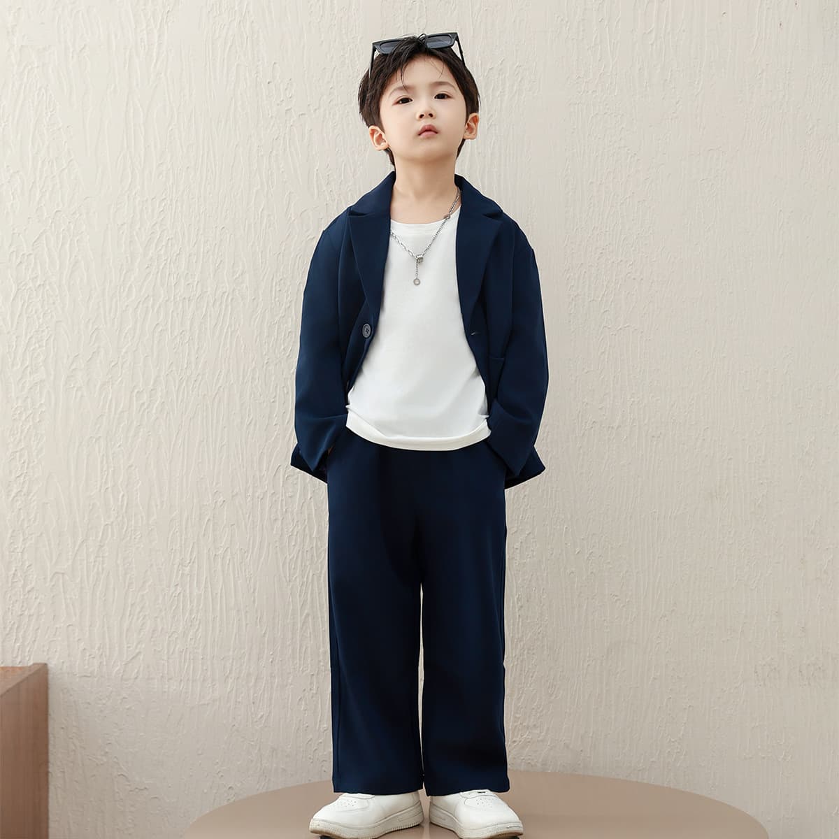 Children's Casual Suit Fashionable Boy Catwalk Performance Outfit Spring Autumn Flower Boy Tuxedo Boy Suit Set