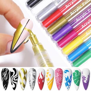 New Cross-Border Nail Art Brush, Liner Brush, One-Step Gel, 3-in-1 Nail Gel Brush, Easy Color Quick-Dry Nail Brush