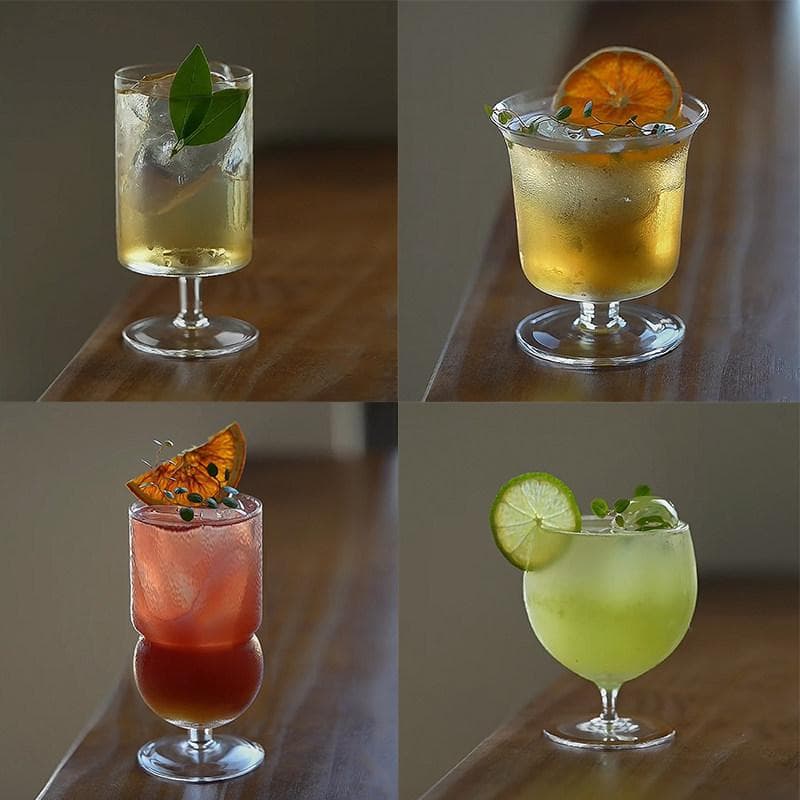Creative ins internet celebrity glass juice cup tall drink cup coffee cup cocktail cup ice cream bowl dessert bowl