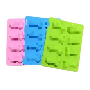 8-Connector Silicone Penis Mold for Chocolate, Fondant Cake Decor, Soap Mold, Hot Selling for Cross-Border