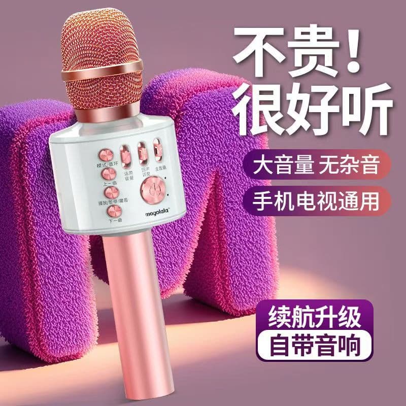 Microphone Speaker All-in-One Home Karaoke Mic Wireless Bluetooth Microphone for KTV