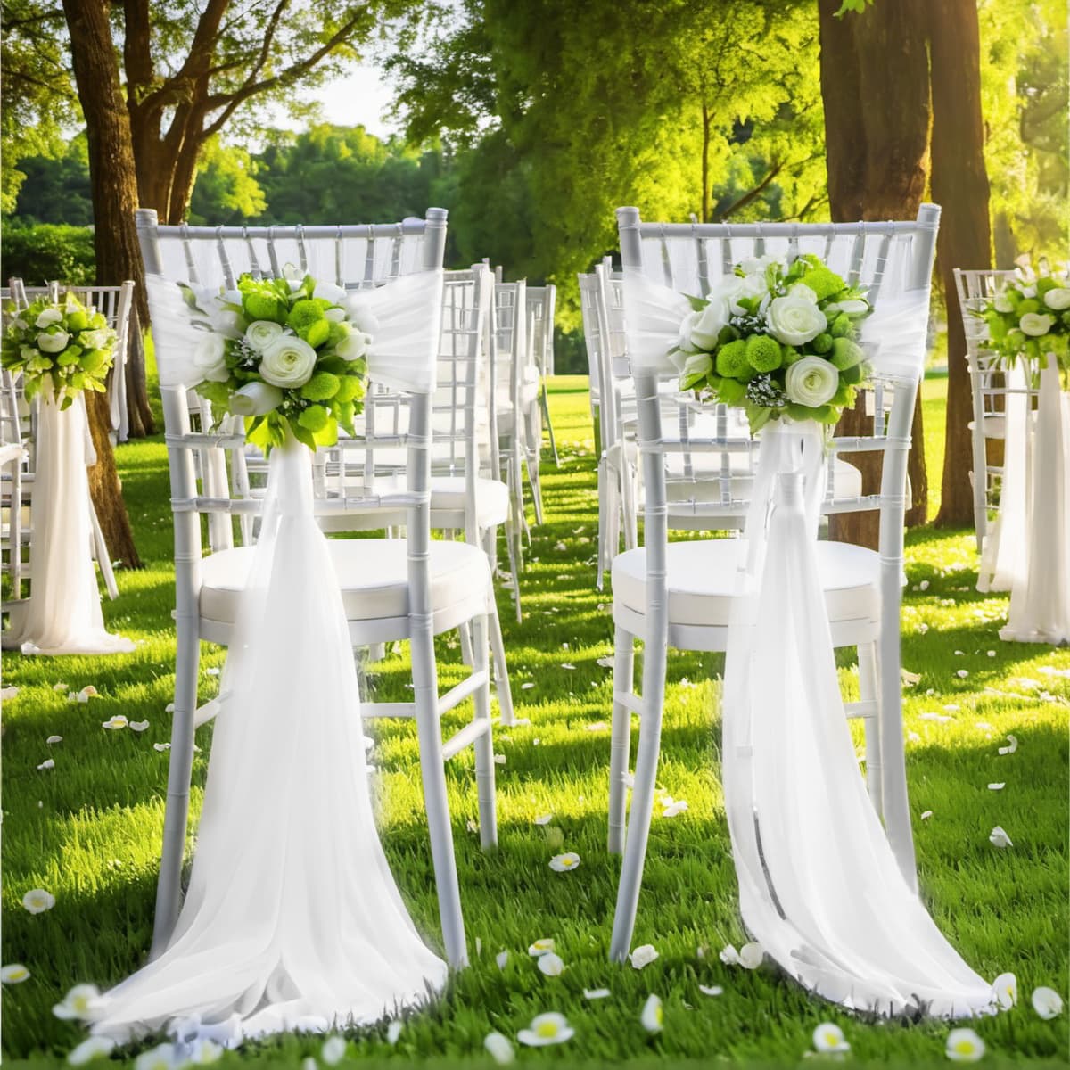 Hexagonal Grid Chair Back Flower Decoration Accessories Universal Wedding Photography Prop Chair Back Flower Outdoor Wedding Decoration