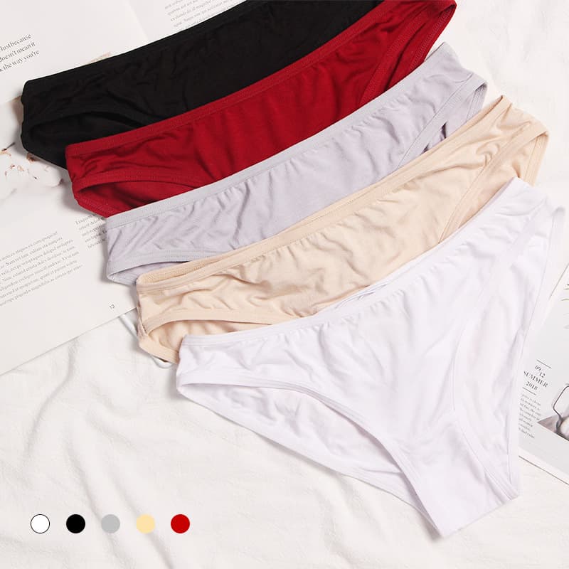 French Style Comfortable Underwear Set with Front Clasp for Teenage Girls Student Cotton Ladies Low Waist Panty