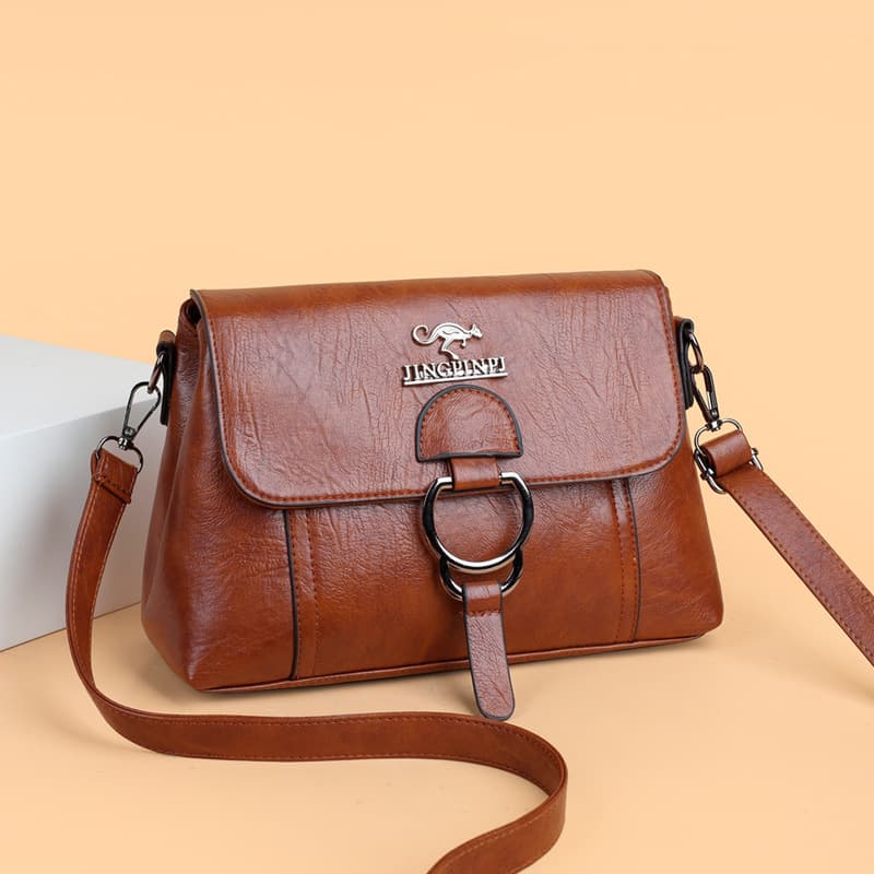 Large Capacity Pu Soft Leather Women's Shoulder Bag Simple Square Fashion Backpack Small Crossbody Bag High Quality Handbag
