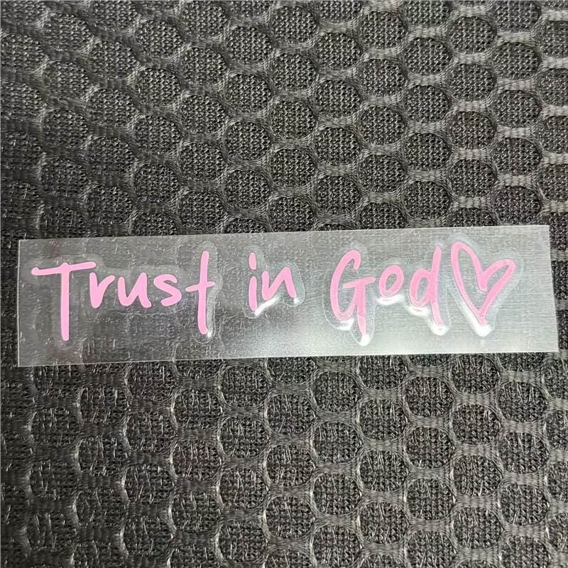 Trust in God Car Rearview Mirror Sticker Faith in Jesus God English Letter Sticker