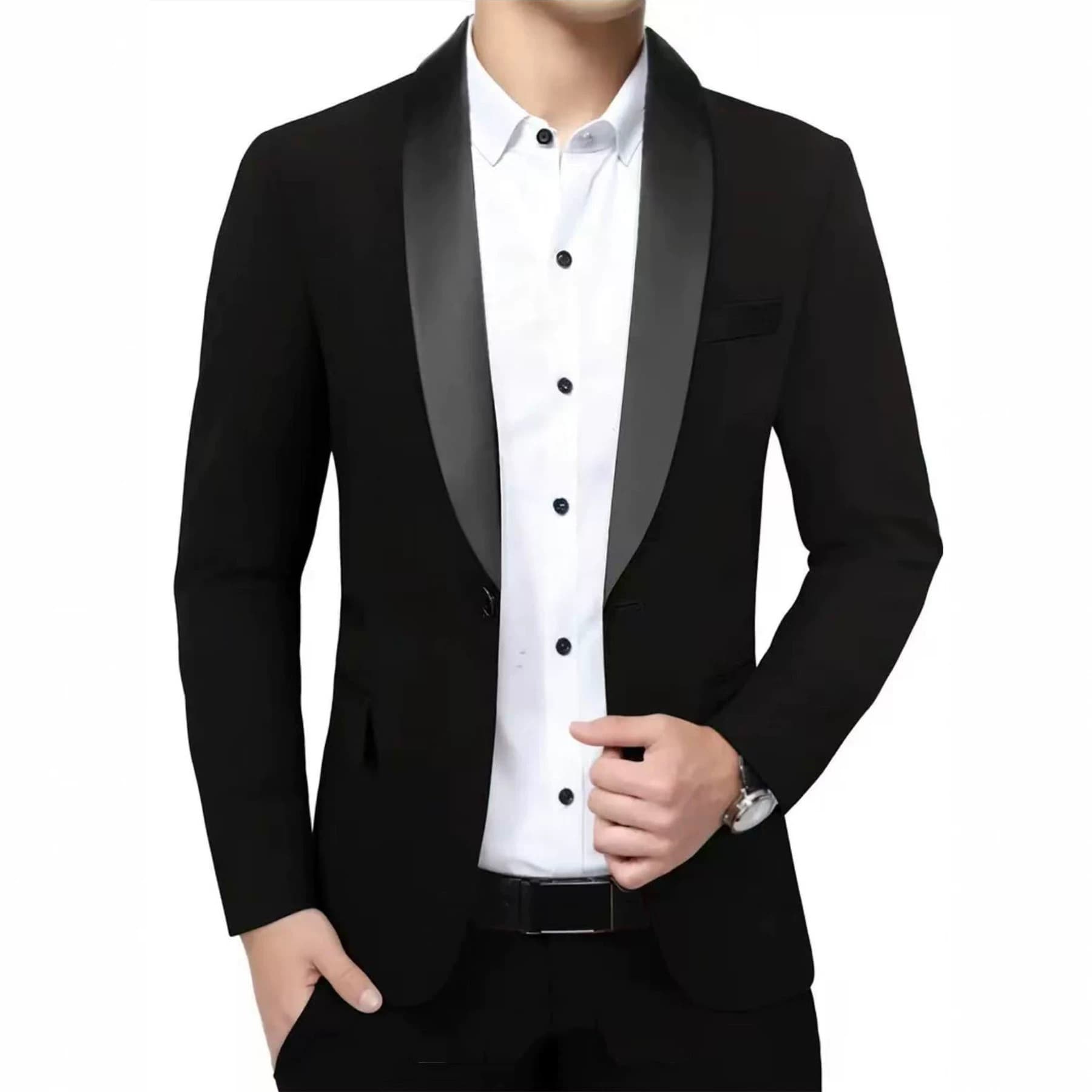 2026 Cross-border Men's Slim Fit Blazer Business Casual Groom Best Man Wedding Suit Korean Trendy Jacket