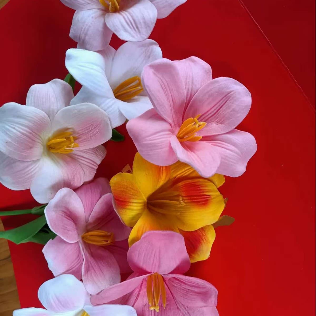 Artificial Open Tulip with PU Texture Brownie Tulip, Wedding Decoration Fake Flower Photography Props Floral Arrangement