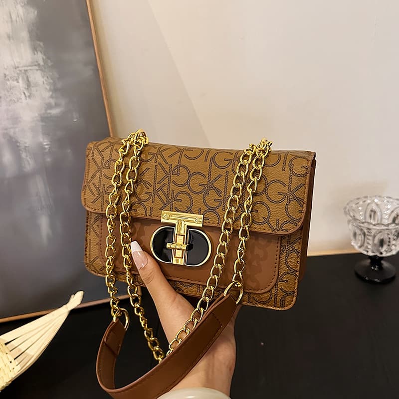 2026 Fashion High-End Luxury Handbag New Trendy Textured Women's Tote Shoulder Crossbody Small Square Bag