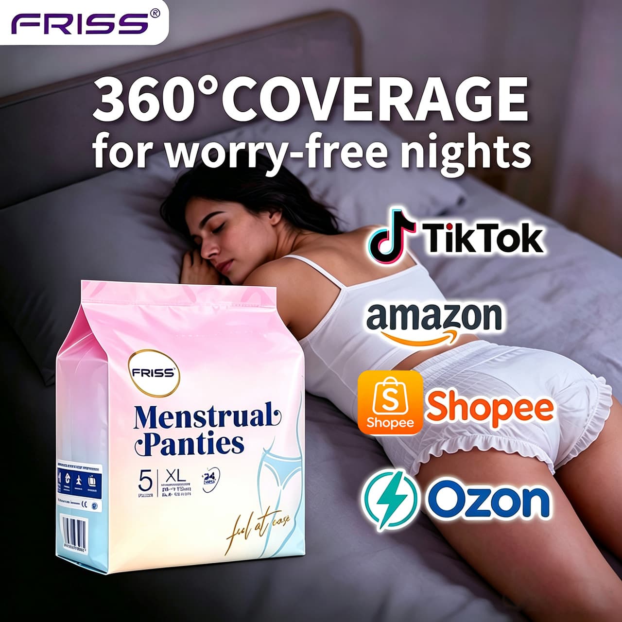 Sanitary Napkin Sleep Shorts