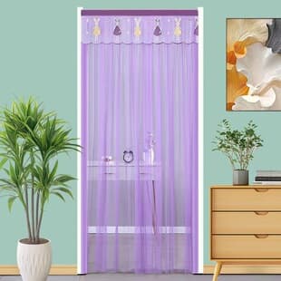 Southeast Asia Cross-Border Mosquito Net Door Curtain - No-Drill Lace Magic Tape, Bedroom Partition Single Layer Gauze Curtain, Summer Mosquito Protection