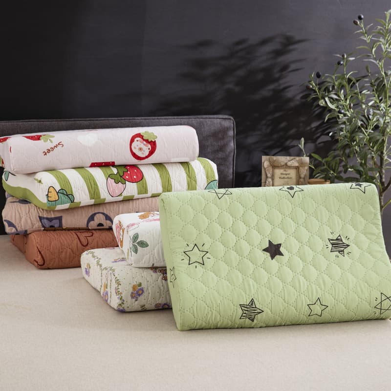 Wholesale latex pillowcases for adults men's anti-head oil pillowcases for children 30x50 waterproof quilted rubber memory pillowcases