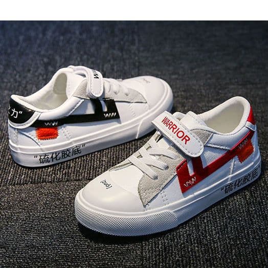 Warrior Spring Soft Sole Children's Canvas Shoes Lightweight Unisex Boys Girls Campus Versatile Board Shoes