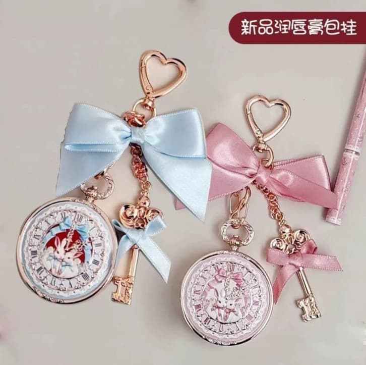 Flower Knows Bunny Garden Six-Color Eyeshadow Palette Women Blush Lip Cream Mirror Pendant Gift Accessories