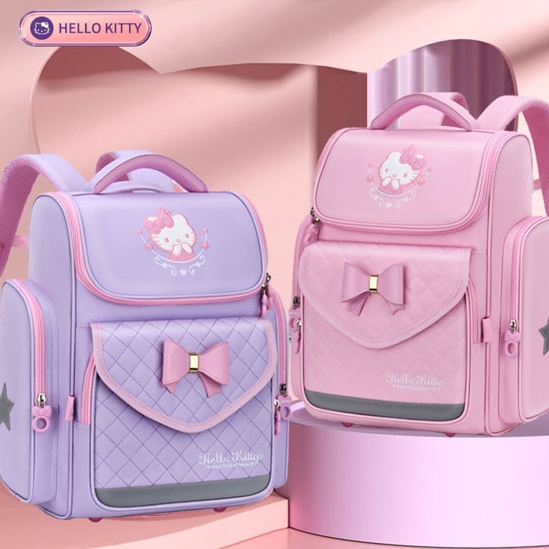 Distribution of Hello Kitty schoolbags for primary school students in grades 1, 2, 4, 5 and 6 for girls and children, lightweight and load-reducing, spine-protecting and large-capacity