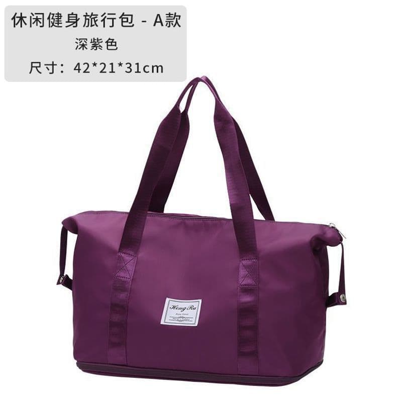 Travel bag for women, wet and dry separation sports shoulder bag, portable lightweight storage bag, men's waterproof luggage bag